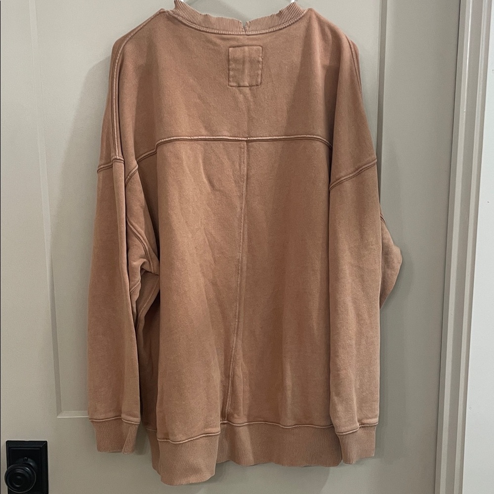 Aerie Tan Crewneck Sweatshirt - Picture 3 of 3